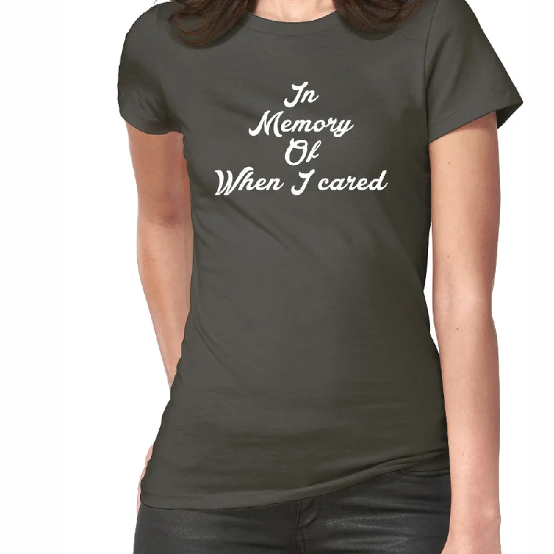 In Memory, Of When I Cared T-Shirt Asymmetrical Pockets Print