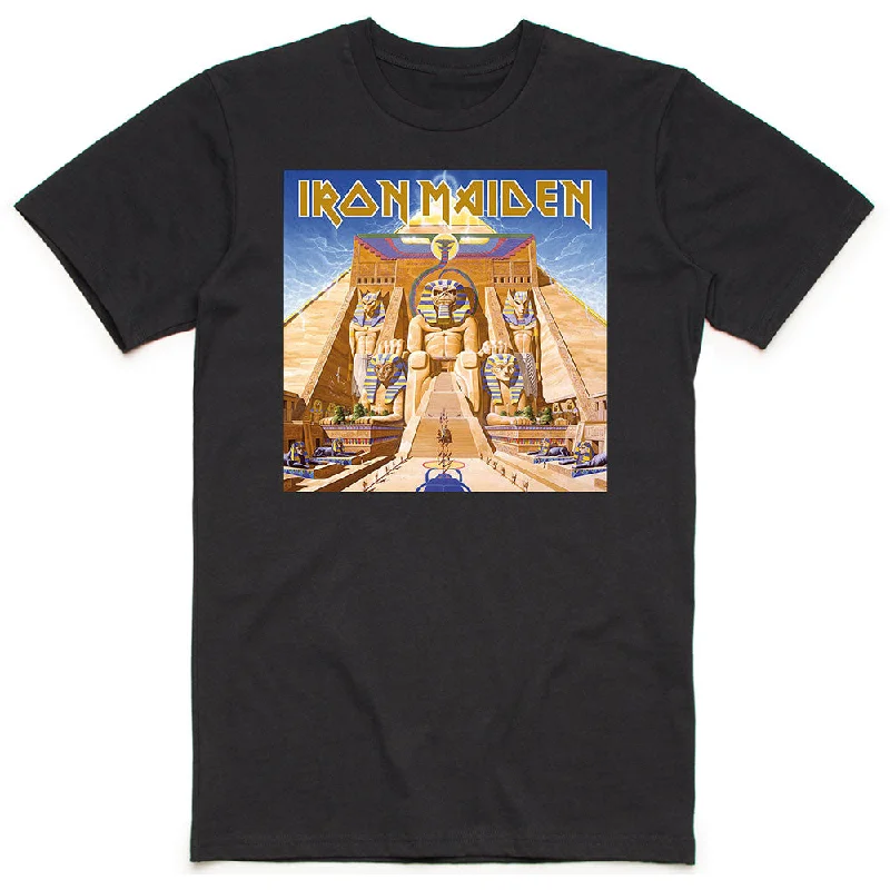 Iron Maiden | Official Band T-Shirt | Powerslave Album Cover Box Spandex Blend Rayon Blend Denim Blend Iron Maiden | Official Band T-Shirt | Powerslave Album Cover Box Spandex Blend Rayon Blend Denim Blend