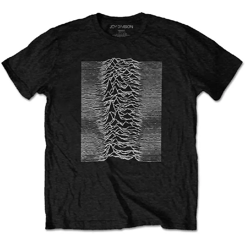 Joy Division | Official Band T-Shirt | Unknown Pleasures (Back Print) Solid Print Embellished