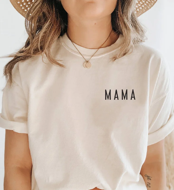 Mama Women Tee Hooded Caped Shawl Collar