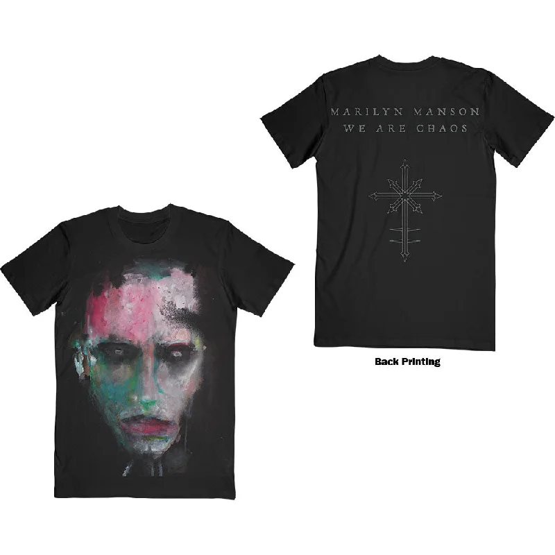 Marilyn Manson | Official Band T-Shirt | We Are Chaos (Back Print) Elegant Classic Vintage