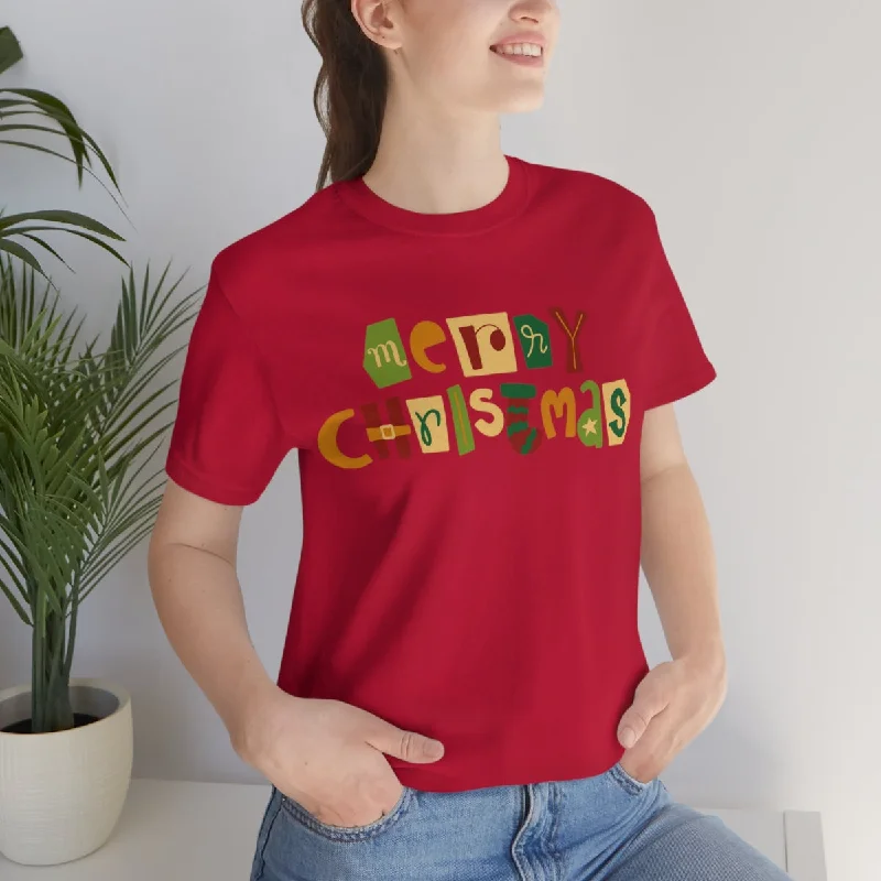 Merry Christmas Tshirt | Gifts for Her | BFF Gift | Women's T-shirt | Women Tshirt | Women Shirt | Spandex Blend Rayon Blend Denim Blend