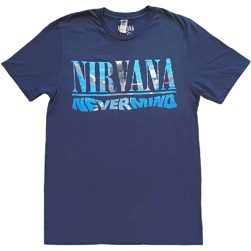 Nirvana | Official Band T-Shirt | Nevermind (Back Print) Beaded Sequined Faux Fur