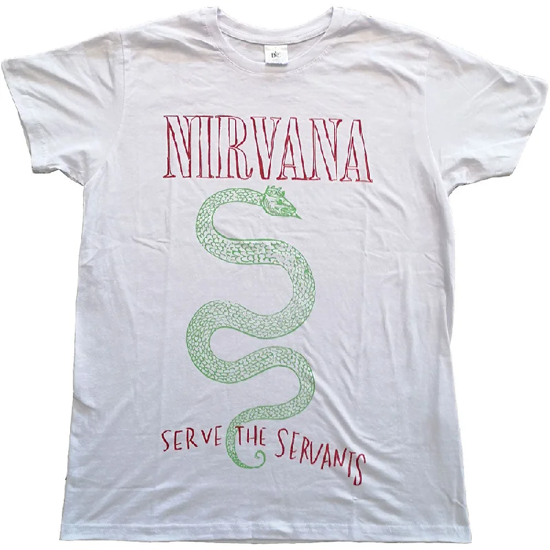 Nirvana | Official Band T-Shirt | Serve The Servants Collared Crew Neck Turtle Neck