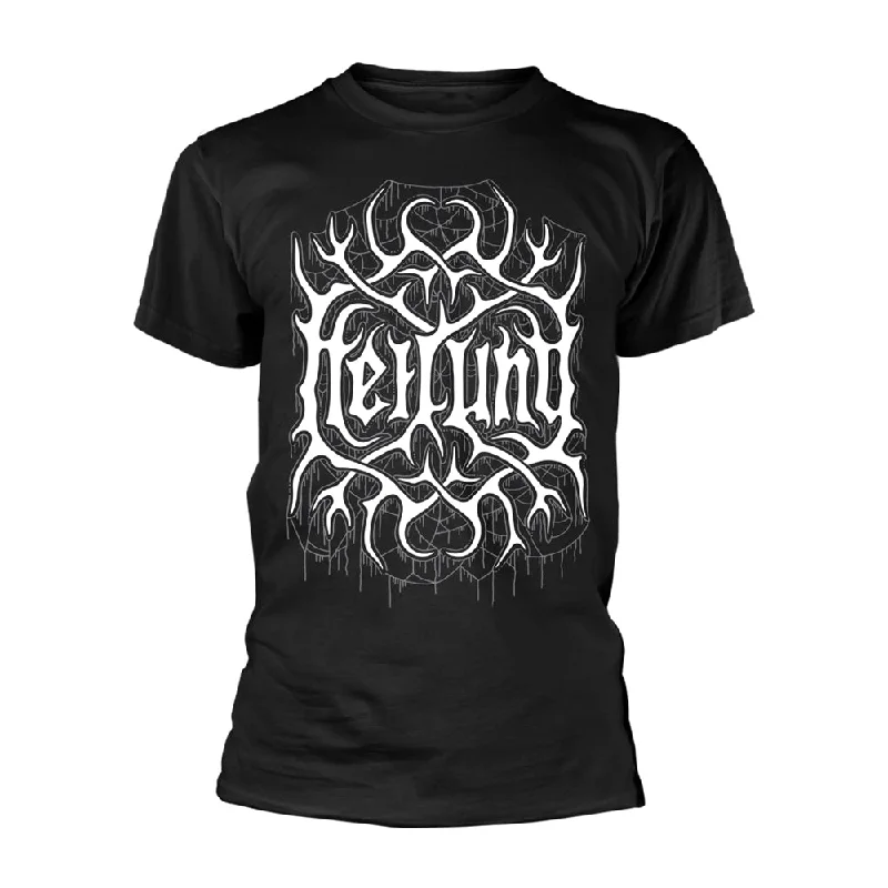 Heilung Unisex T-shirt: Remember (back print) Hooded Caped Shawl Collar