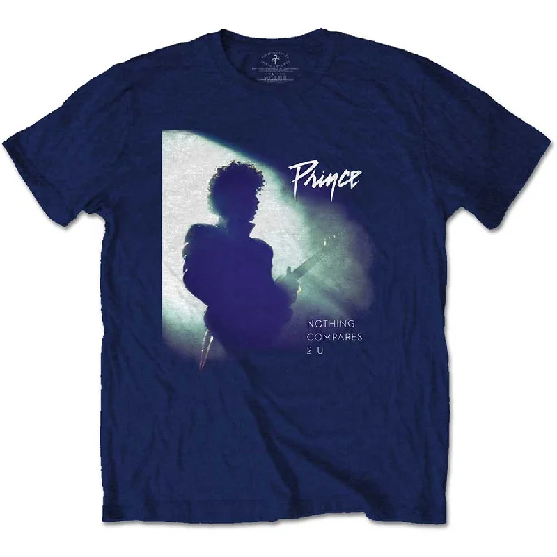 Prince | Official Band T-shirt | Nothing Compares 2 U Solid Color Striped Floral