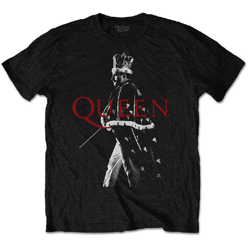 Queen | Official Band T-Shirt | Freddie Crown Elasticated Padded Insulated