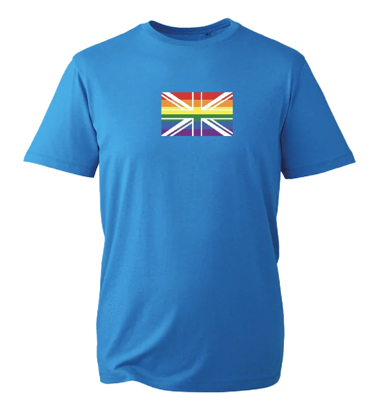 Rainbow Union Jack T-Shirt Zippered Front Buttoned Front Snap Front