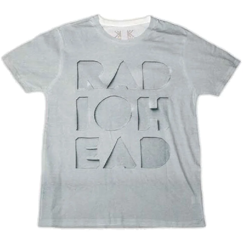 Radiohead | Official Band T-shirt | Note Pad (Cut-Out) Fitted T-Shirt Seamless Stretchy