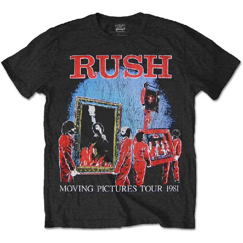 Rush | Official Band T-shirt | 1981 Tour (Back Print) Spandex Blend Rayon Blend Denim Blend