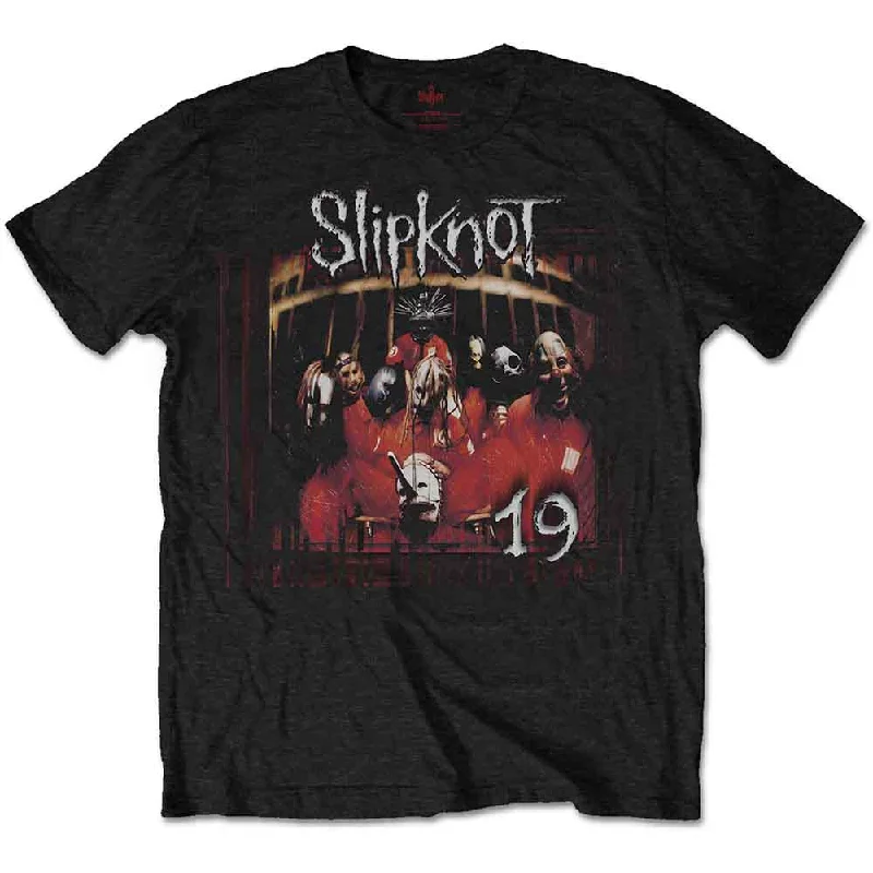 Slipknot | Official Band T-shirt | Debut Album 19 Years (Back Print) Iron Safe Non-Iron Wrinkle Free