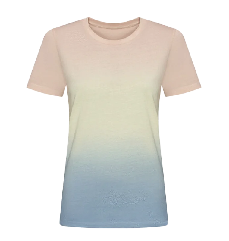 Tie Dye Pastel Sunset Dip T-Shirt Satin Blend Silk Blend Wool Blend