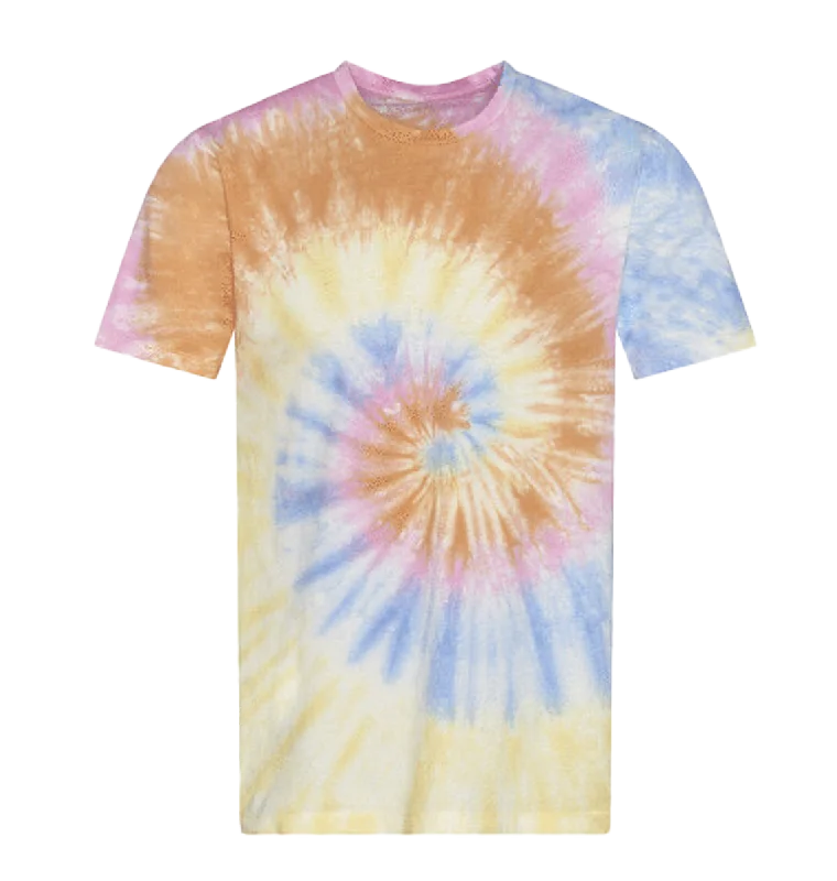 Tie Dye Swirl T-Shirt Satin Blend Silk Blend Wool Blend