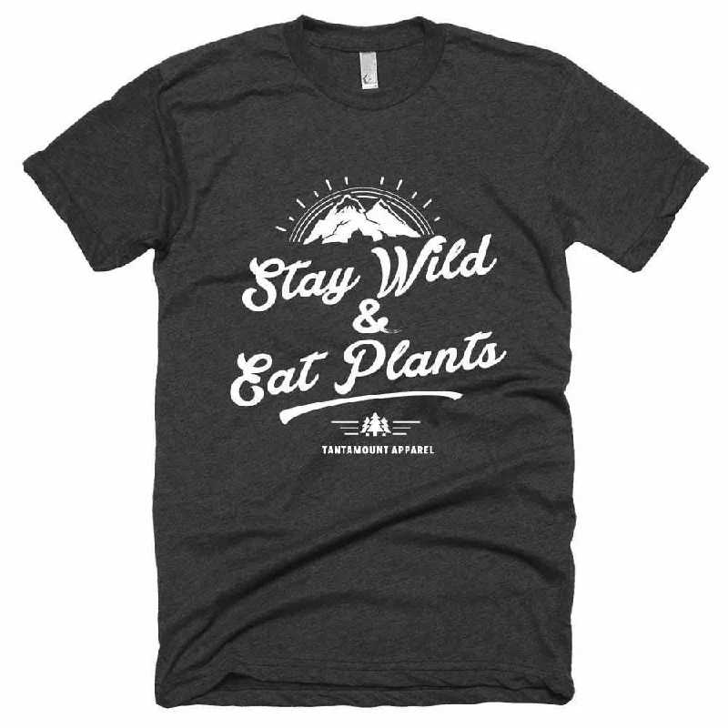 Unisex Stay Wild Triblend Tee Thin T-Shirt Open Front Quick Dry