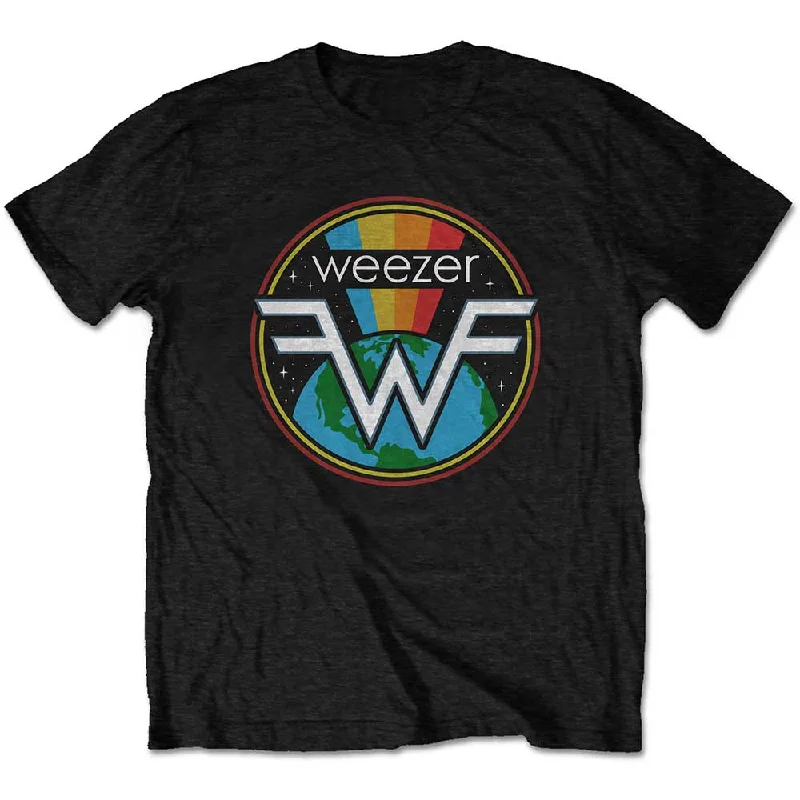 Weezer | Official Band T-Shirt | Symbol Logo Notch Collar Peter Pan Collar Cowl Neck