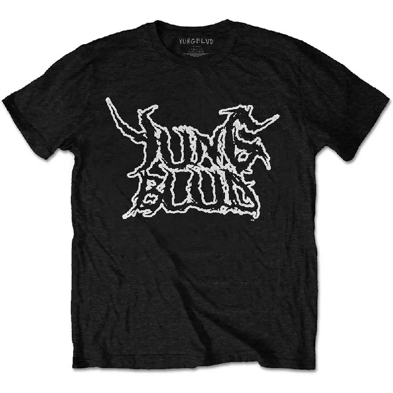 Yungblud | Official Band T-Shirt | Weird Flaming Skeletons (Back Print) Lace Blend Ribbed Blend Corduroy Blend