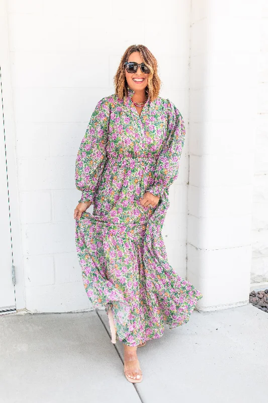 The Bloom Haven Maxi Dress Fashionable Halter Neck Maxi Dress