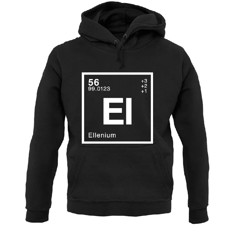 Ellen - Periodic Element Unisex Hoodie Hoodie with Hidden Zipper Minimalist Clean