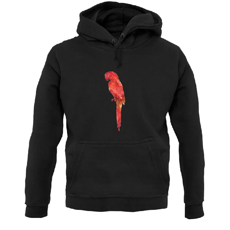 Space Animals - Parrot Unisex Hoodie Hoodie with Mock Neck Collared Structured