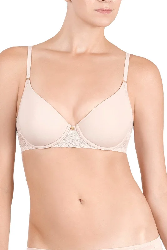 Bliss Perfection Contour Underwire Bra In Mocha - Natori Chic Lace Bra