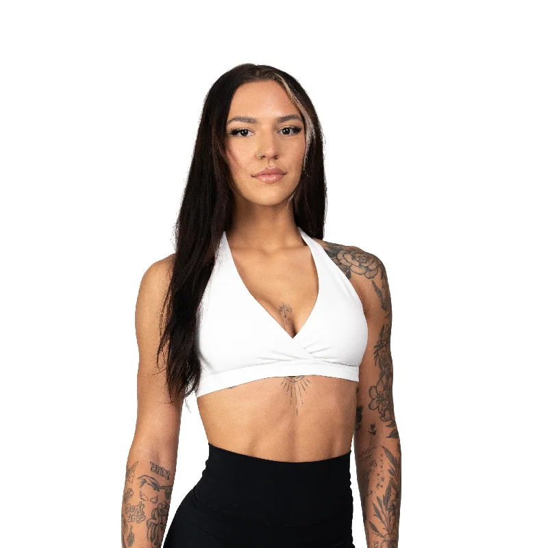 CORE HALTER SPORTS BRA - WHITE Stylish Strapless Bra