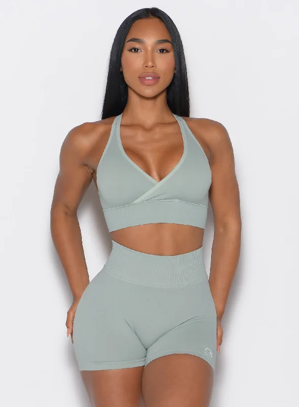 Cross Over Bra Sporty Compression Bra