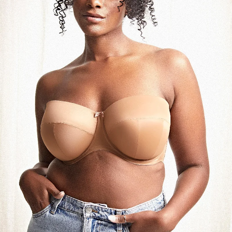 Dana Strapless Bra In Caramel - Sculptress by Panache Sexy Mesh Bralette