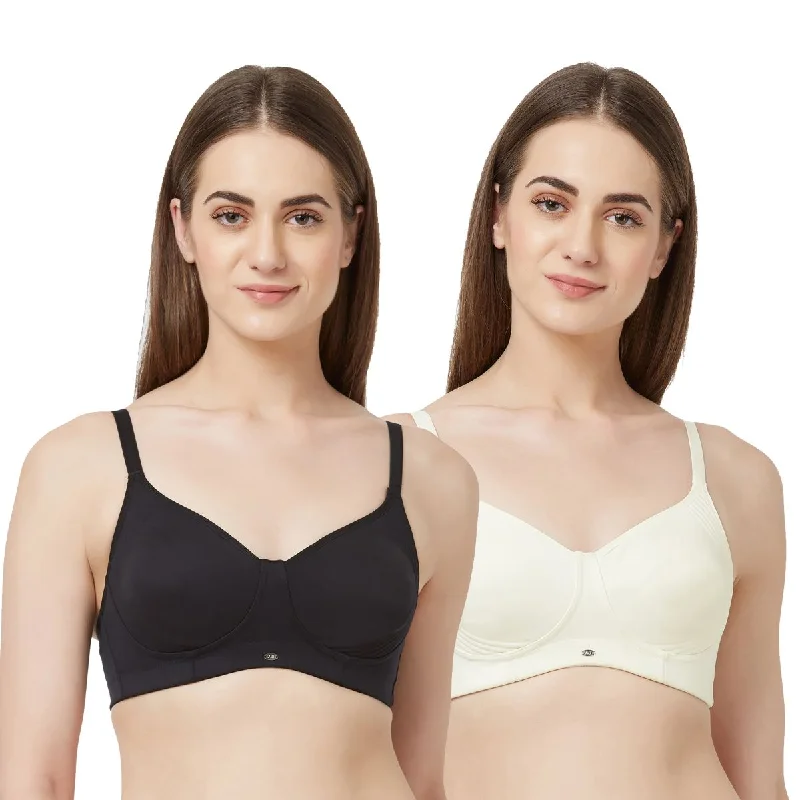 Full Coverage Encircle Non Padded Non Wired Bra (Pack Of 2) CB-332 Seamless Fit Bra