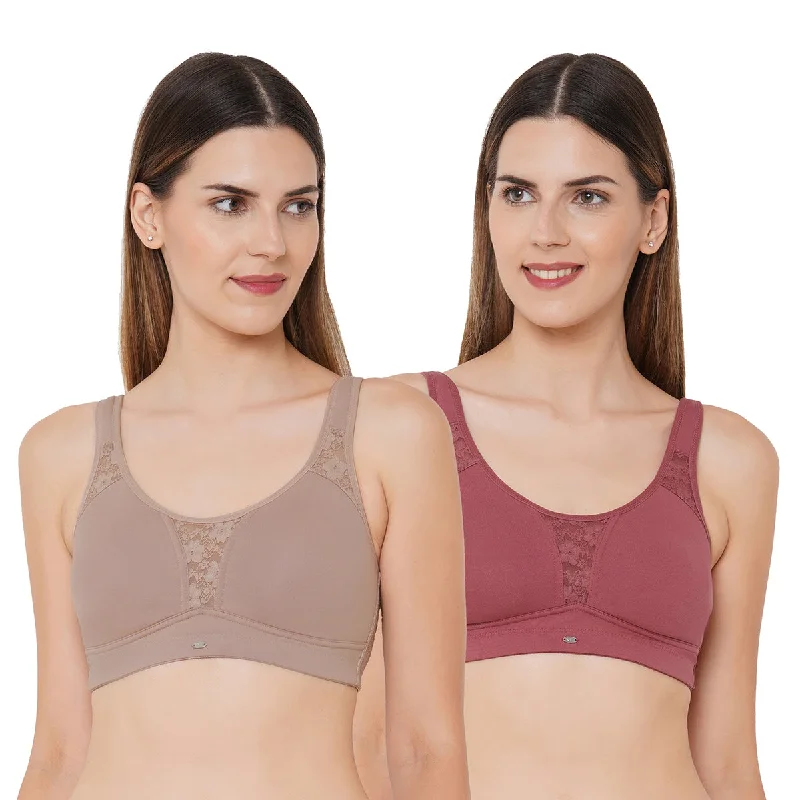 Full coverage Non padded Non wired Bra (PACK OF 2) CB-336 Active Wear Bra