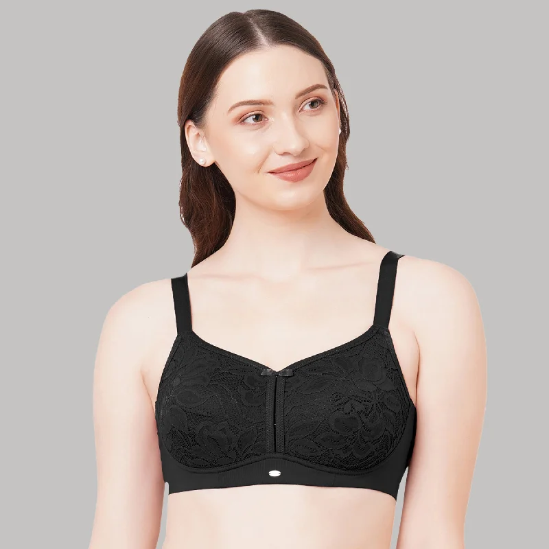 Full Coverage Non Padded Non Wired Lace Bra-FB-705 Stylish Lace Bralette