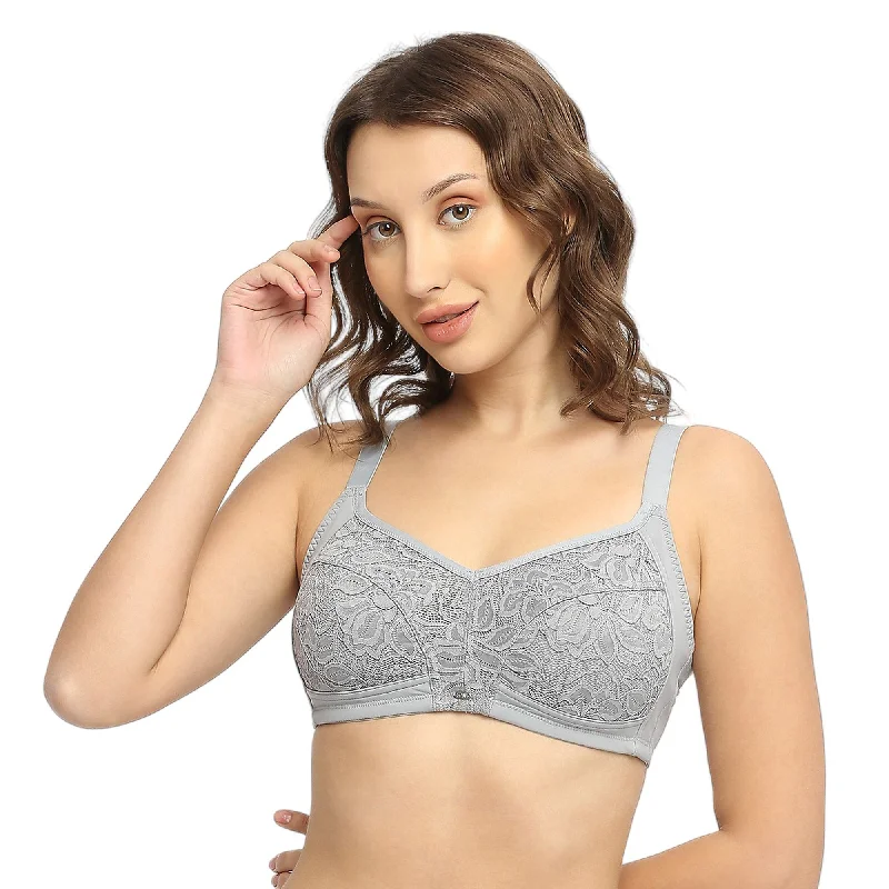 Full Coverage Non Padded Non Wired Lacy Bra-FB-709 Soft Cup Bralette