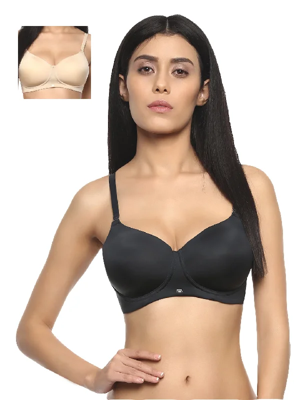 Full Coverage Padded Non Wired Bra- Combo CB-122 (Pack of 2) CB-122 Supportive Cotton Bra