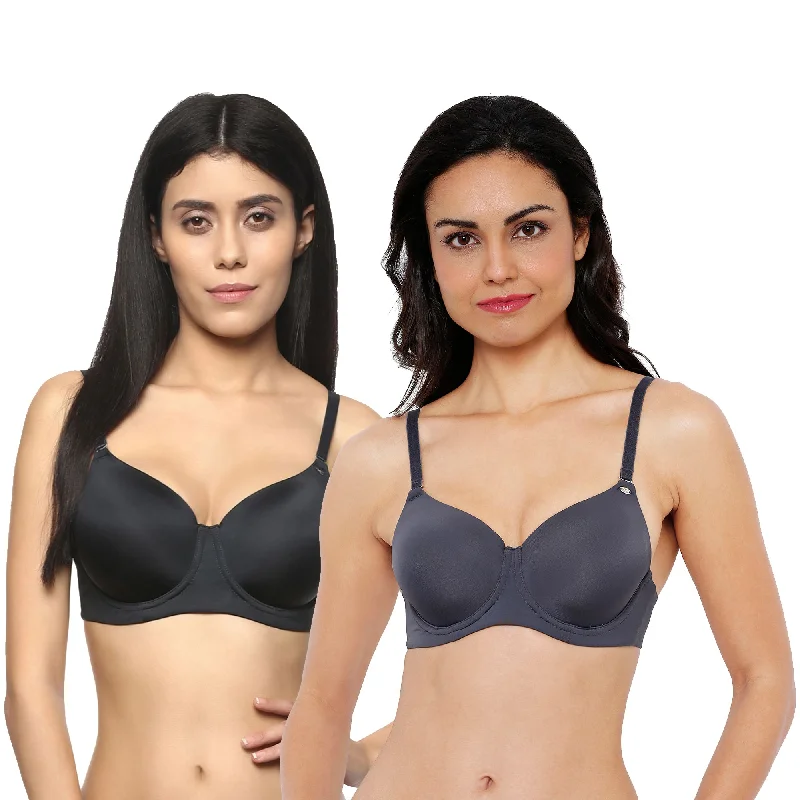 Full Coverage Padded Wired Bra(PACK OF 2)-COMBO CB-121 Comfort Fit Bralette