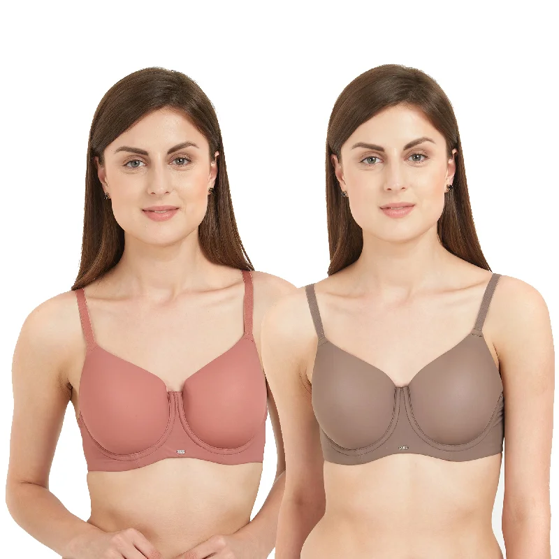 Full Coverage Padded Wired Bra(PACK OF 2)-COMBO CB-121 Comfortable Bralette Style