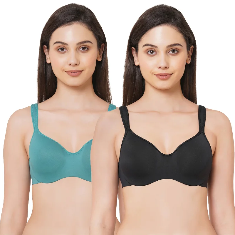 Full coverage Sweetheart neckline padded wired Bra (Pack of 2) CB-130 Soft Cup Bra