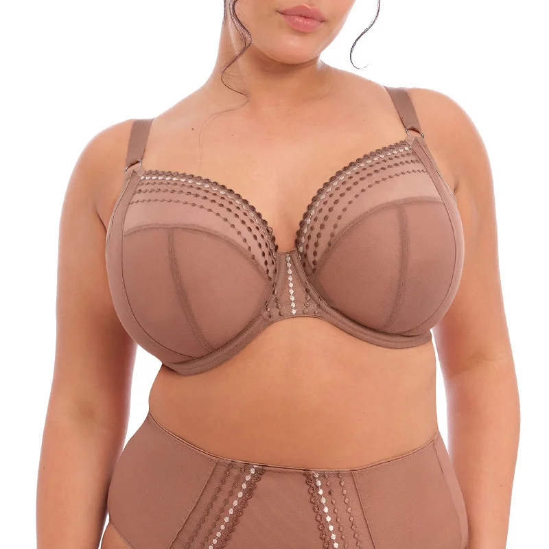 Matilda Plunge Bra In Clove Beige - Elomi Fashionable Push-Up Bra