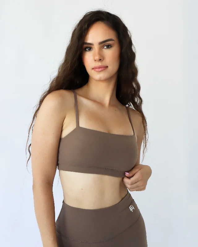 Bandeau Sports Bra - Oak Full Coverage Bra