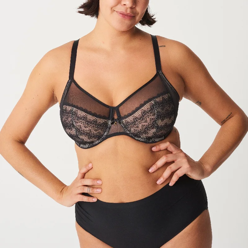 Revele Moi Perfect Fit Underwire Bra In Black - Chantelle Feminine Lace Bra