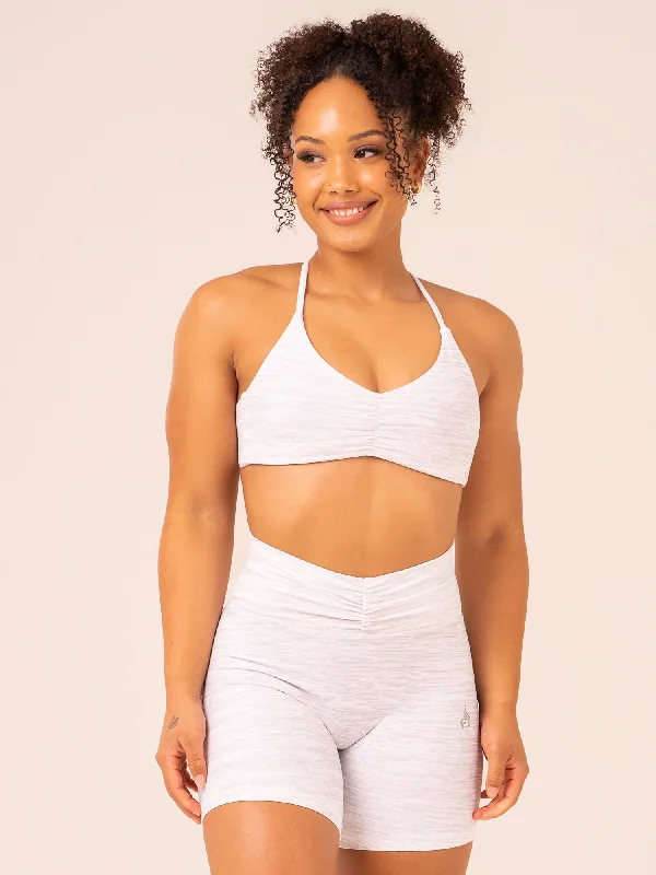 Tempo Sports Bra - Snow Grey Marl Comfortable Lounge Bra