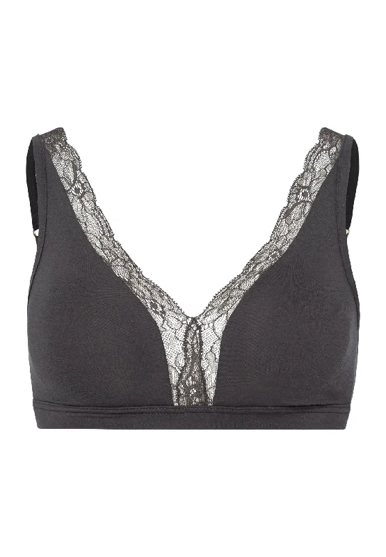 Cotton Lace Lace-Trim Soft Cup Bra | Anchor 72431-2180 High Support Sports Bra