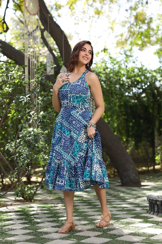 Ethnic Motifs Printed Gathered Pure Cotton A- Line Midi Dress Comfortable Ribbed Midi Dress Ethnic Motifs Printed Gathered Pure Cotton A- Line Midi Dress Comfortable Ribbed Midi Dress