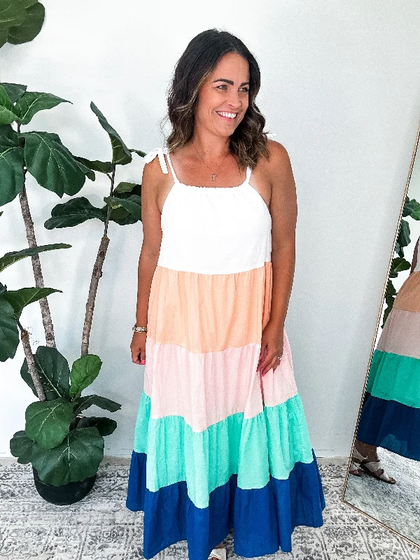 Dreaming In Color Midi Dress Fashionable Skater Midi Dress