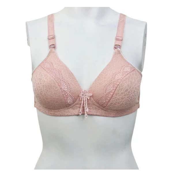 Smooth Cup Single Padded Fancy Bra Cozy Sleep Bra