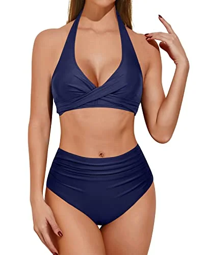 High Waisted Bikini Sets for Women Tummy Control Two Piece Swimsuits Comfortable Tankini Set