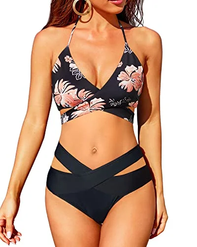 Push Up High Waisted Two Piece Swimsuit Sets for Women Bikini Quick-Dry Tankini