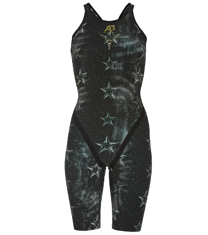 A3 Performance Women's Phenom Closed Back Tech Suit Swimsuit Black Sleek Mesh Bikini A3 Performance Women's Phenom Closed Back Tech Suit Swimsuit Black Sleek Mesh Bikini