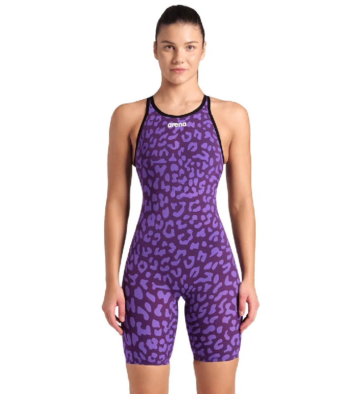 Arena Women's Powerskin Carbon Air2 SL Limited Edition Open Back Tech Suit Swimsuit Leopard Skin Violet Sexy Cutout Swimsuit Arena Women's Powerskin Carbon Air2 SL Limited Edition Open Back Tech Suit Swimsuit Leopard Skin Violet Sexy Cutout Swimsuit