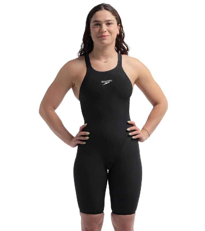 Speedo Women's LZR Valor 2.0 Closed Back Kneeskin Tech Suit Swimsuit Black Modern High-Waisted Swimsuit Speedo Women's LZR Valor 2.0 Closed Back Kneeskin Tech Suit Swimsuit Black Modern High-Waisted Swimsuit