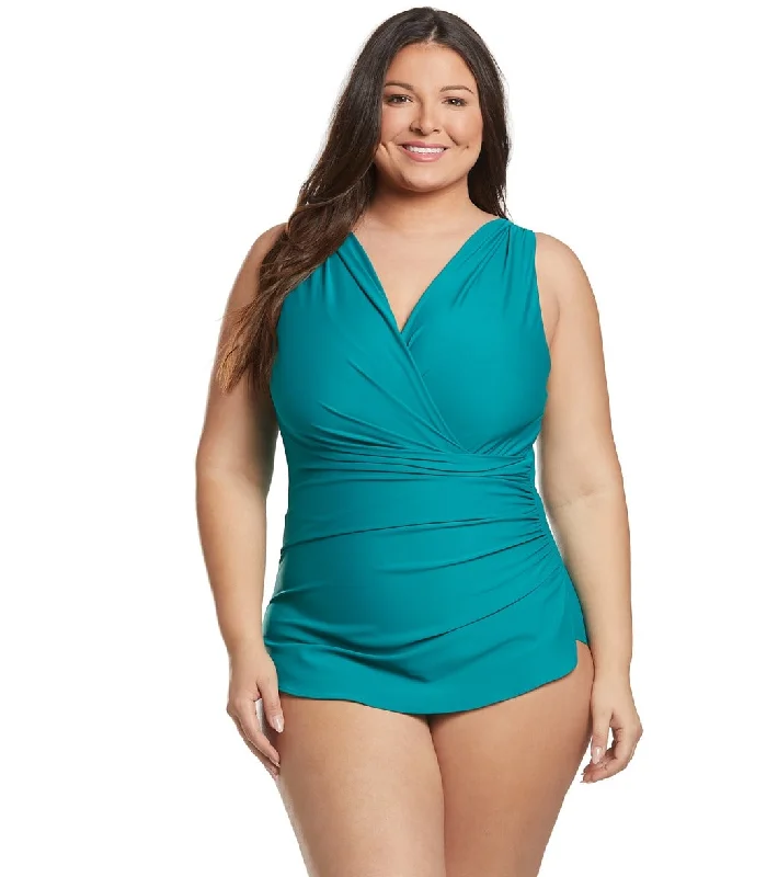 Sporti Plus Size Isabella Tummy Control Wrap One Piece Swimsuit Elegant Swimsuit Bottoms Sporti Plus Size Isabella Tummy Control Wrap One Piece Swimsuit Elegant Swimsuit Bottoms