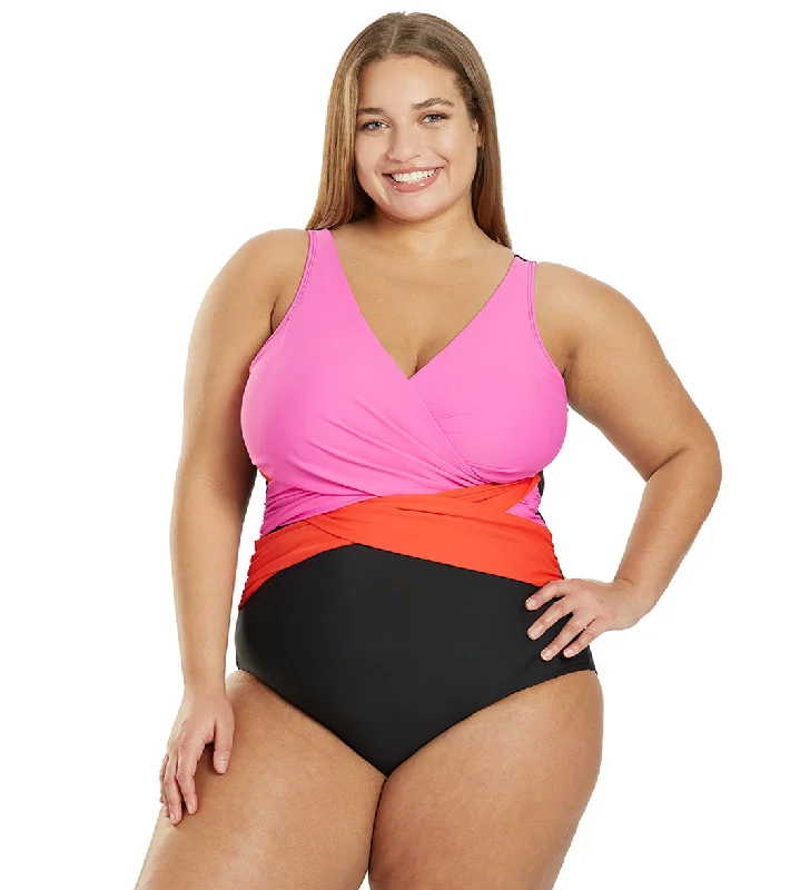 Sporti Plus Size Marina Criss Cross Tummy Control One Piece Swimsuit Luxury Swimsuit Style Sporti Plus Size Marina Criss Cross Tummy Control One Piece Swimsuit Luxury Swimsuit Style